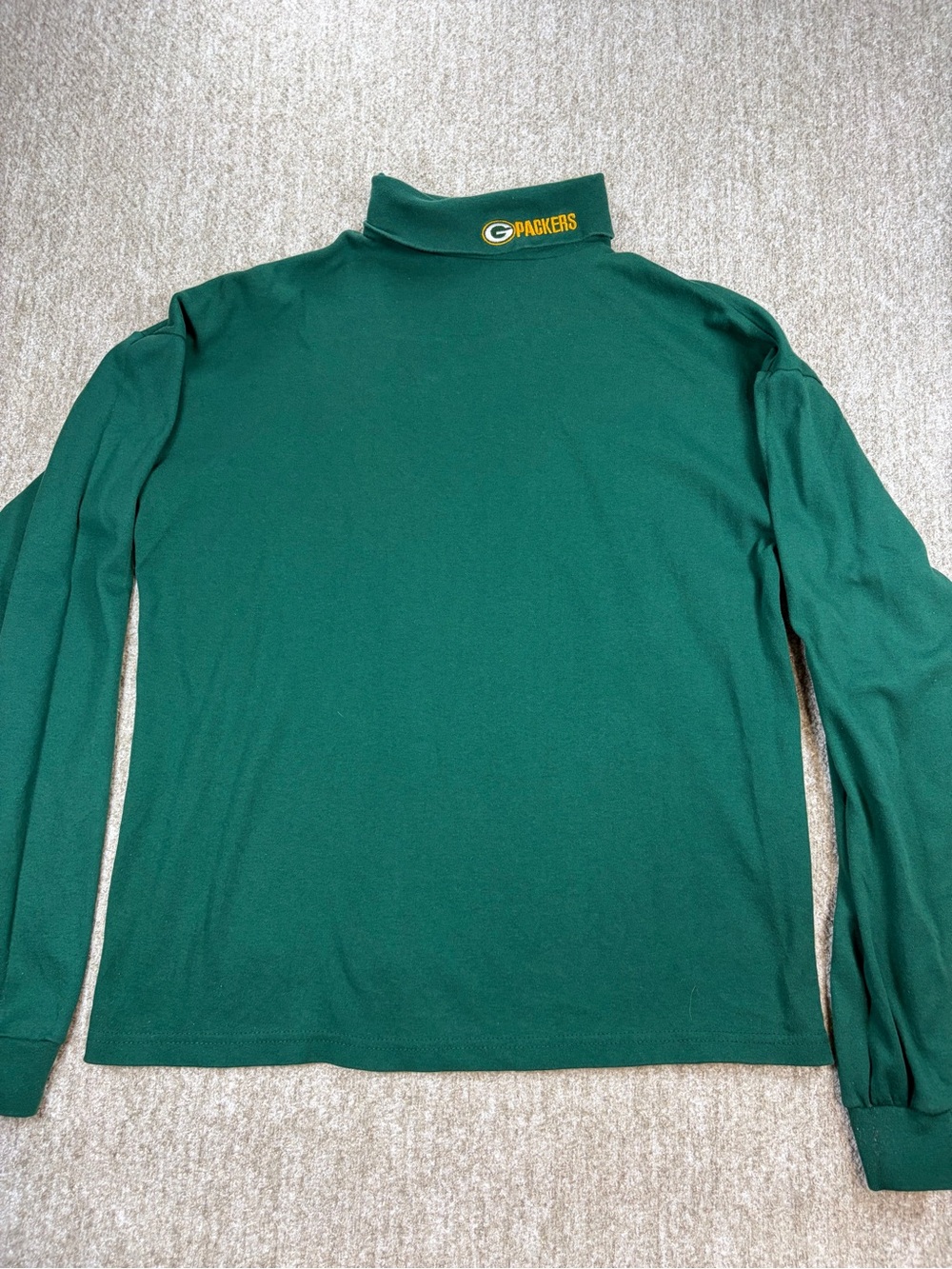 Vintage 90’s Green Turtleneck Sweater with Embroidered Packers Logo